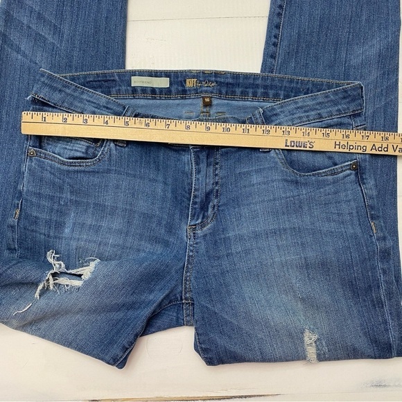 Kut from the Kloth Boyfriend Mid Rise Jeans Ripped Well Loved Women Size 10 - Picture 9 of 16